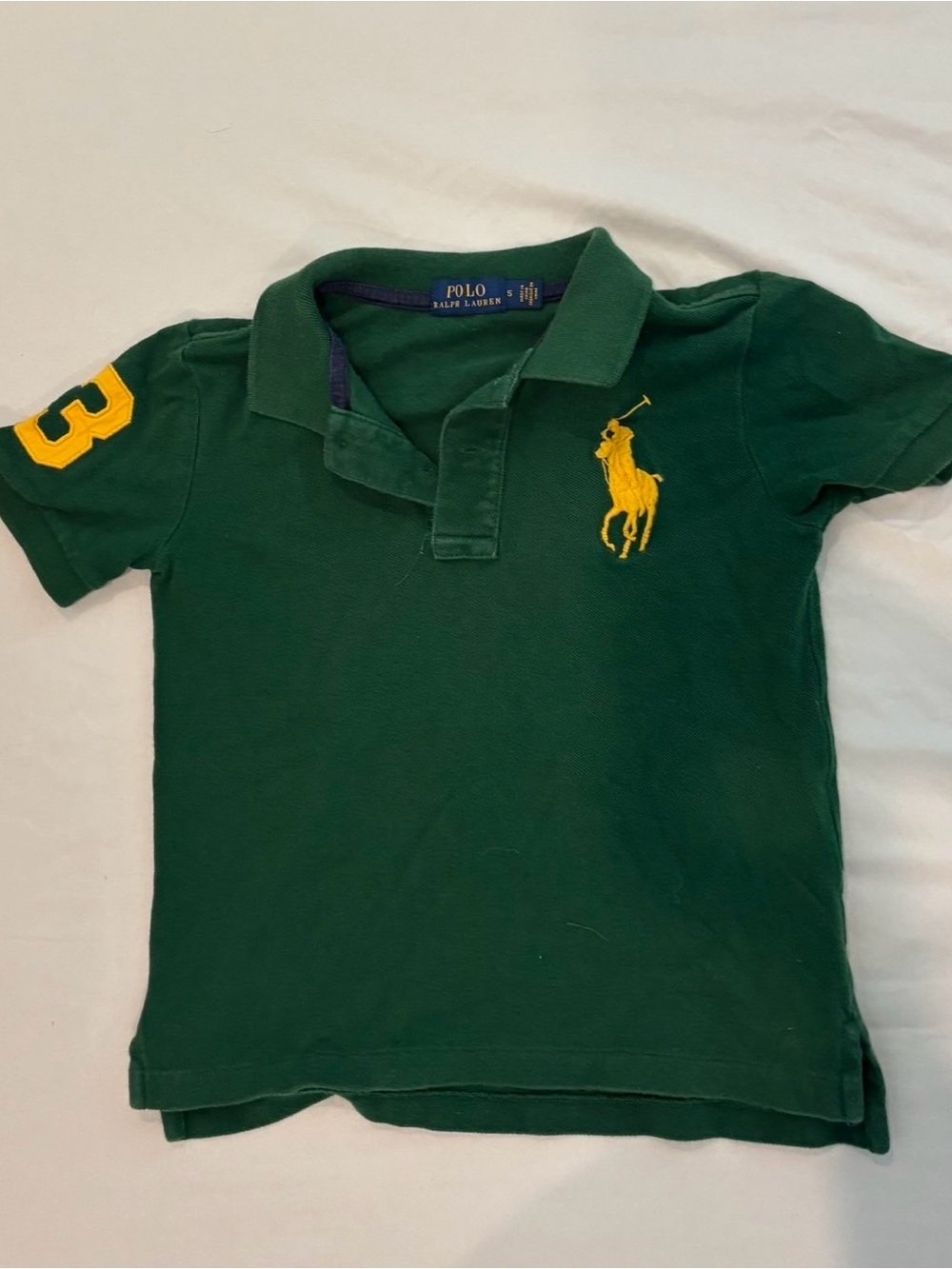 Polo by Ralph Lauren Green Short-Sleeve Polo with Yellow Logo